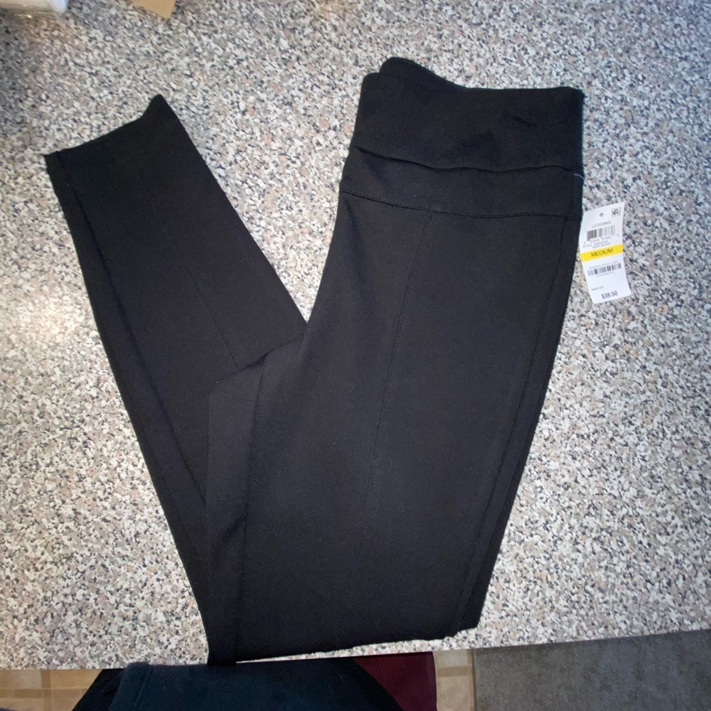 NWT Black High-Waisted Knit Slacks